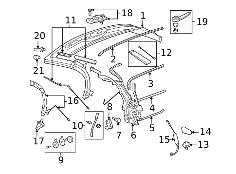 thumbnail image 2 of OEM Convertible Top Cable – 06-10 Pontiac Solstice / 07-10 Saturn Sky – GM 19120272 – Used 2 of 4