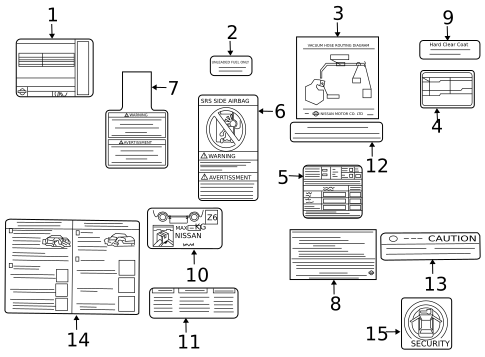 Labels for 2005 Nissan 350Z #1