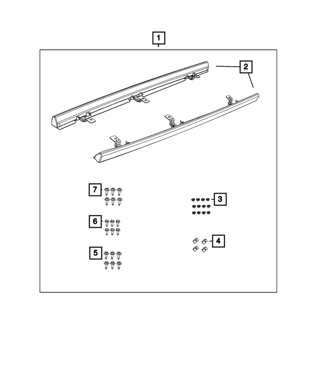 55397068AI - Mopar Accessories - Component Parts: Body Side Sill, Right for Mopar Image