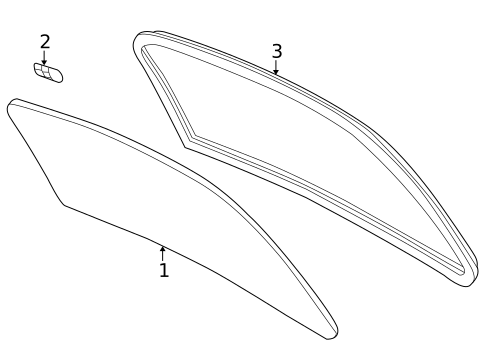Glass & Hardware - Back for 2002 Toyota Corolla #0