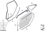 51767416352 - : Gap Seal Door Sill Rear Door Right for BMW Image