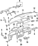 5595060040 - : Defroster Nozzle for Toyota: Land Cruiser Image