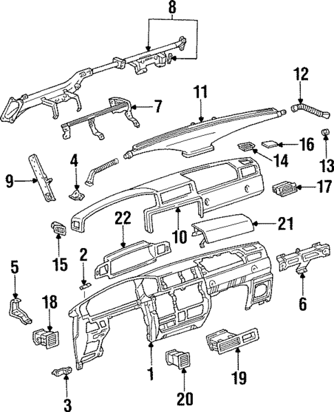 Instrument Panel for 1995 Toyota Land Cruiser #0