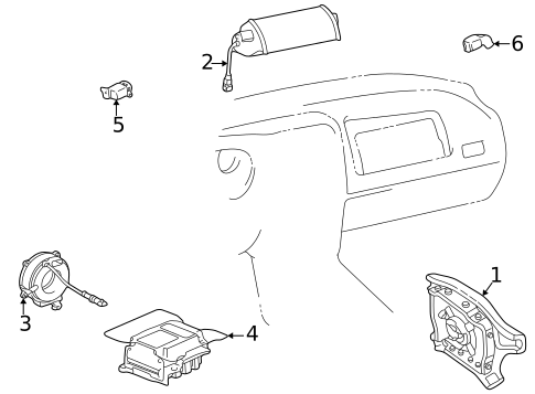 Air Bag Components for 1996 Toyota RAV4 #0