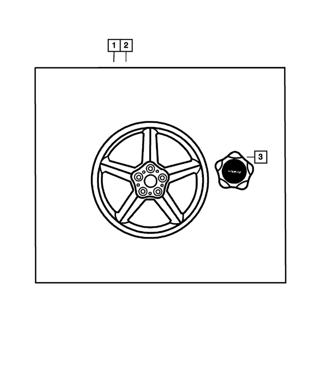 52013985AB - Mopar Accessories - Component Parts: Wheel Center Cap for Mopar Image