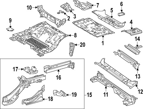 Rear Floor & Rails for 2025 Toyota Crown Signia #0