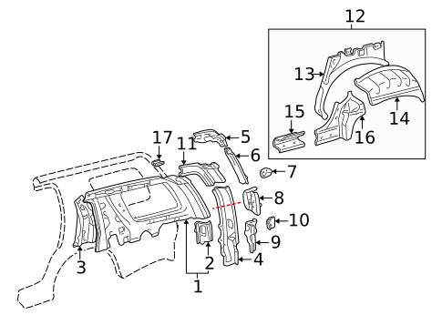 Inner Structure for 2005 Toyota Sequoia #0