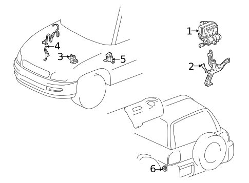 ABS Components for 2004 Toyota RAV4 #0