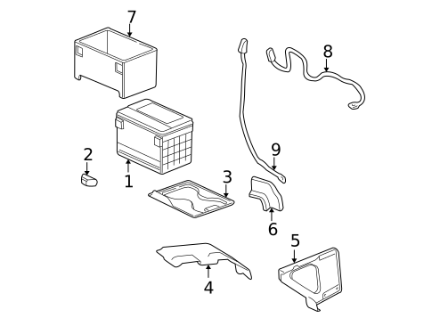 Battery & Related Components for 2005 GMC Sierra 2500 HD #0