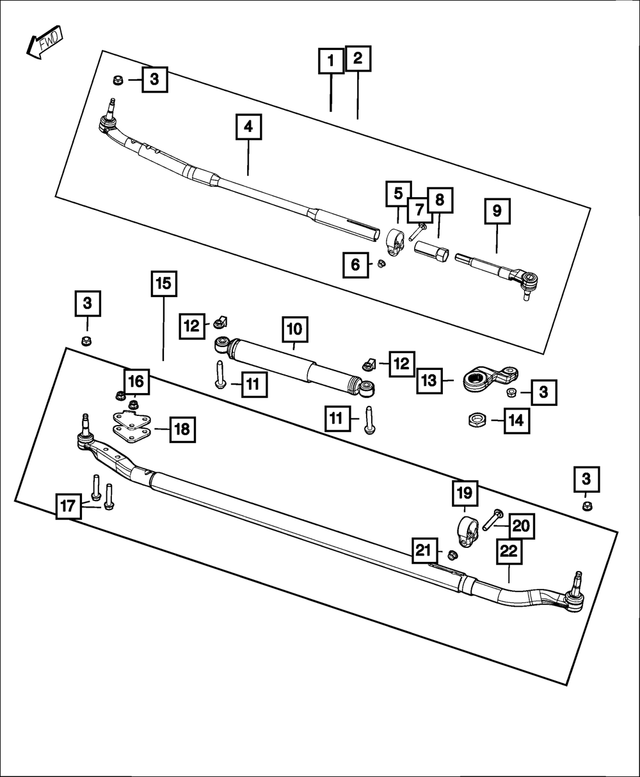 68383343AA - Steering: Drag Link Outer Socket for Mopar Image