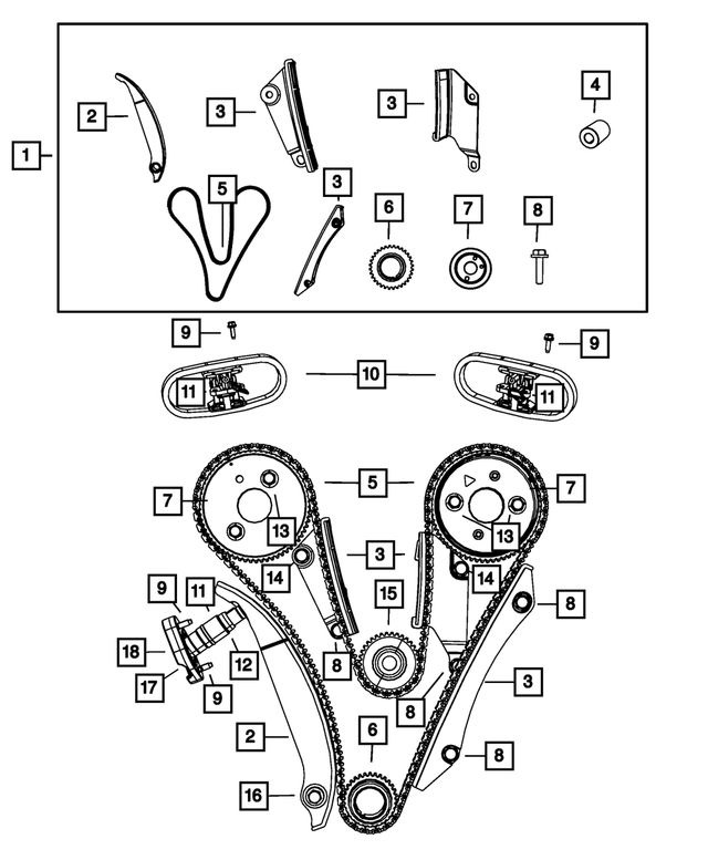 6100306 - 2.7L Gas; Engine: Hex Head Bolt And Coned Washer for Mopar Image