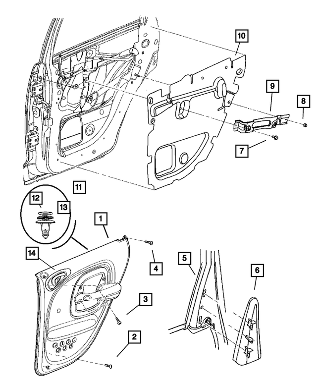 1AQ40DKAAB - : Inside Remote Control Handle, Right for Mopar Image