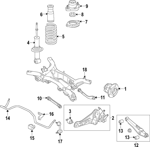Rear Suspension for 2019 Mitsubishi Eclipse Cross #0