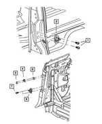 6503120AB - Body Sheet Metal Except Doors: Button Head Torx Screw And Washer for Mopar Image