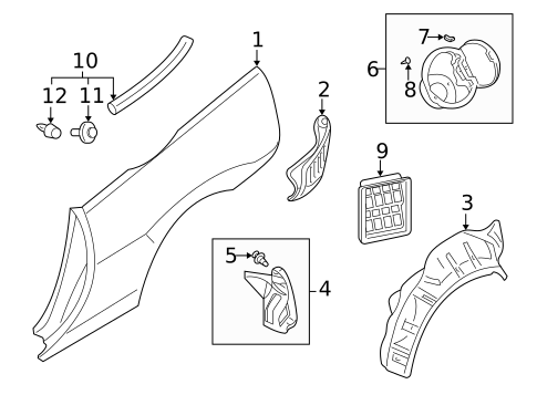 Quarter Panel & Components for 2002 Mitsubishi Eclipse #0