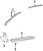 6211216121B0 - : 1998 Toyota Tercel - Cowl Trim for Toyota: Tercel Image