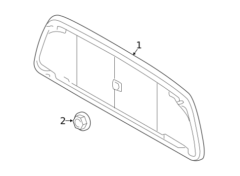 Glass & Hardware - Back for 2020 Toyota Tacoma #2