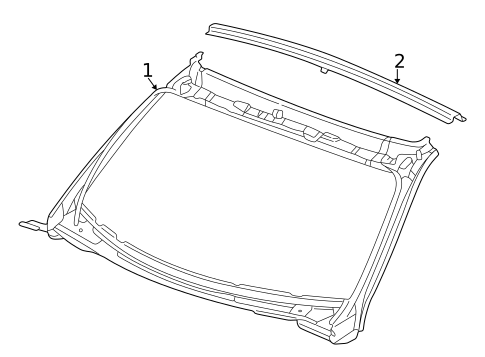 Glass, Windows & Related Components for 2004 Porsche 911 #5