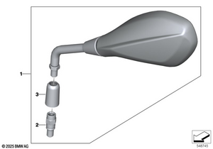 BMW motorrad 純正ミラー 左右セット R1300GS 新車はずし R1300GS ADV Motorcycle Rearview Mirror For BMW F900 R XR
