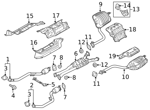 Exhaust Components for 2015 Hyundai Genesis #0