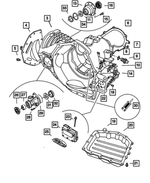 4883522AA - Automatic Transaxle 4 Speed: Transaxle Case for Mopar Image