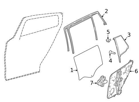 Glass - Rear Door for 2019 INFINITI QX30 #0