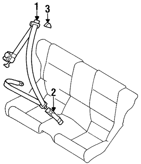 Rear Seat Belts for 1992 Nissan 300ZX #0