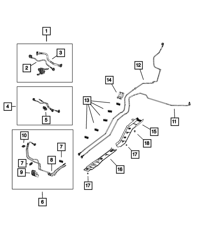 68201390AA - Fuel and Accelerator Pedal: Fuel Line Shield for Mopar Image image