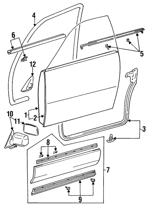 Outside Mirrors for 1993 Lexus ES300 #0