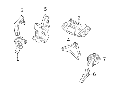Engine & Trans Mounting for 2005 Volvo S40 #0