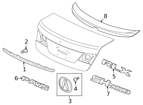 Spoiler for 2016 Acura RLX #0