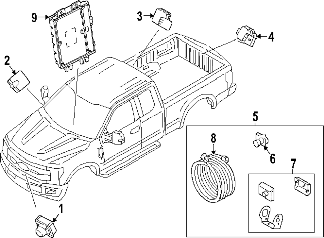 LC3Z14B242G - Electrical: Wire Harness for Ford: F-250 Super Duty, F-350 Super Duty, F-450 Super Duty Image
