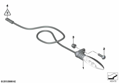 Turn Signals, Rear for 2014 BMW-Motorrad S 1000 R #1