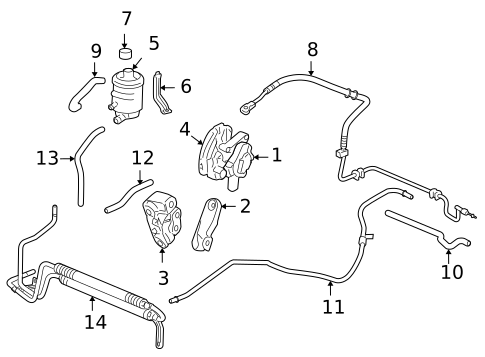 Pump & Hoses for 2007 Acura RL #0