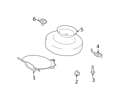 Spare Tire Carrier for 1999 Mercedes-Benz ML 320 #0