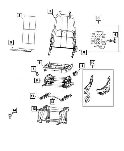 Front Seats - Adjusters, Recliners, Shields and Risers for 2026 Ram ProMaster 2500 #0