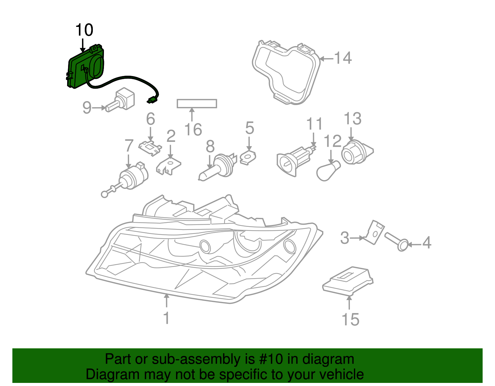 63126948180 - 2006-2008 BMW Xenon Control Module (63-12-6