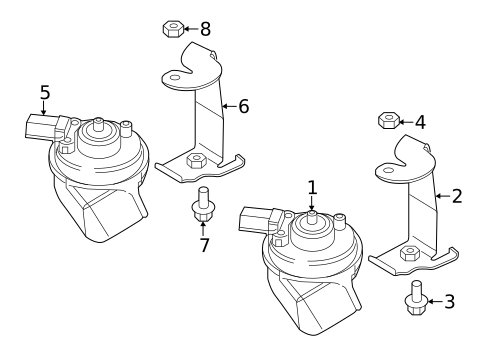 Horn for 2018 Porsche Cayenne #0