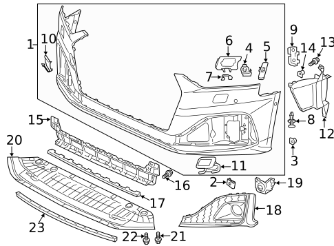Bumper & Components - Front for 2020 Audi A5 Quattro #0