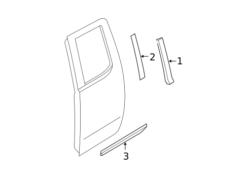 Exterior Trim - Rear Door for 2006 Nissan TITAN #1