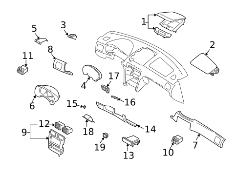 Instrument Panel Components for 2007 Subaru Forester #0
