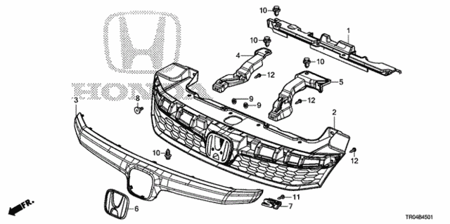 Front Grille (2) for 2012 Honda Civic #0