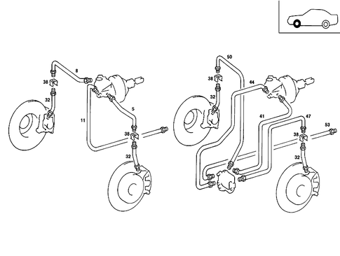 Brake Lines for 1985 Mercedes-Benz 190E #0