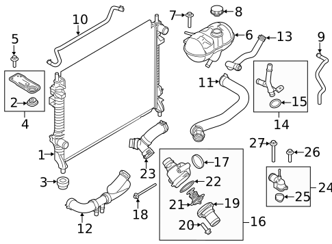 Thermostat & Housing for 2015 Ford Mustang #0