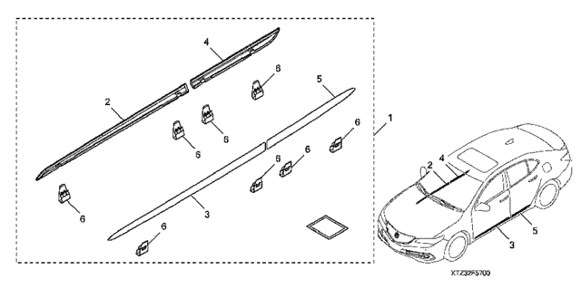 Lower Door Garnish (Black) for 2020 Acura TLX #0