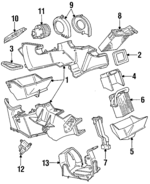 4798676 - HVAC: Housing Assembly for Chrysler: Grand Voyager, Town &amp; Country, Voyager | Dodge: Caravan, Grand Caravan Image