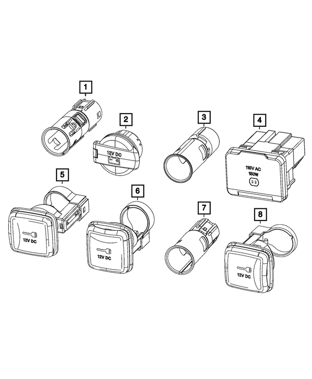 68490824AA - : Power Outlet Cap for Mopar Image
