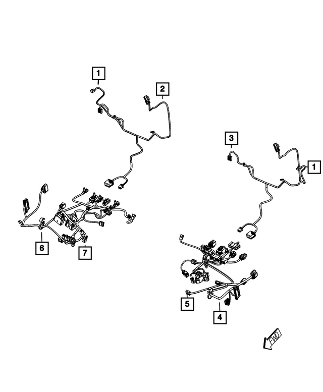 68274927AA - Electrical: Seat Cushion Wiring, Left for Mopar Image image