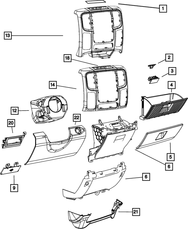 1JQ68DX9AA - Interior Trim: Glovebox Door Latch for Mopar Image image