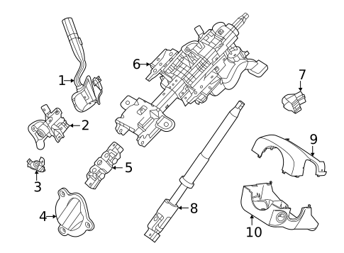 Shroud, Switches & Levers for 2025 Ford E-450 Super Duty #0
